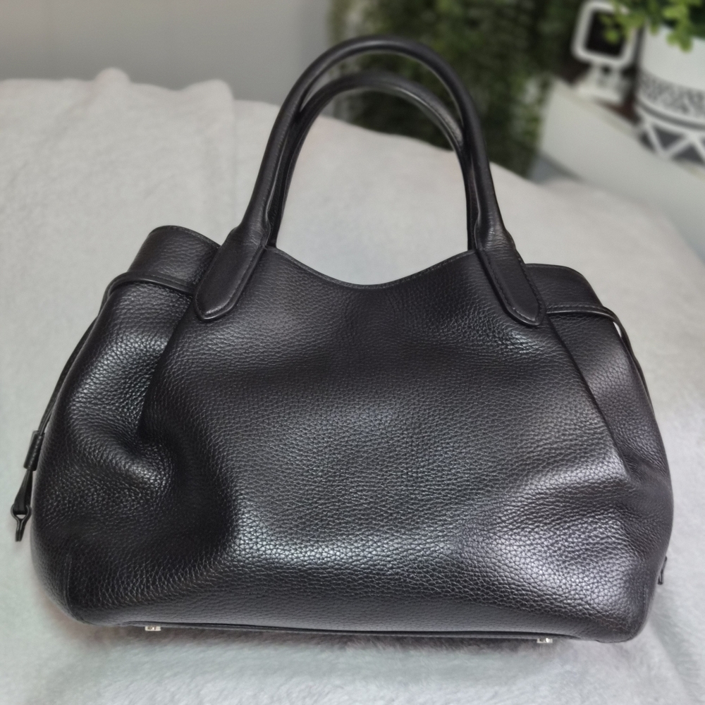 Kate Spade Dumpling LRG Satchel BLK Pebbled Leather Crossbody Bag K8134 W/patch - Picture 3 of 11